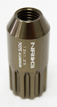 NRG 500 Series M12 x 1.25 12pt Lug Nut Set 17 pc Titanium T7075