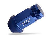 NRG 100 Series M12 x 1.5 Lug Nut Set 4 pc Blue Closed End