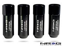 NRG 473 Series 7/16th Extended Lug Nut set 4 pc - T7075 - Black