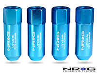 NRG 474 Series 1/2" Extended Lug Nut set 4 pc - T7075 - Blue