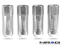 NRG 474 Series 1/2" Extended Lug Nut set 4 pc - T7075 - Silver