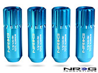 NRG 473 Series 7/16th Extended Lug Nut set 4  pc. - T7075 - Blue