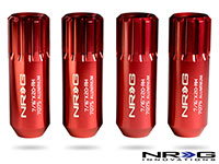 NRG 473 Series 7/16th Extended Lug Nut set 4  pc. - T7075 - Red