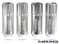 NRG 473 Series 7/16th Extended Lug Nut set 4  pc. - T7075 - Silver
