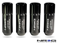 NRG 474 Series 1/2" Extended Lug Nut set 4  pc. - T7075 - Black - Uses LN-K400