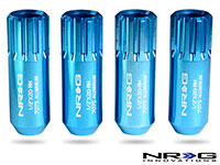 NRG 474 Series 1/2" Extended Lug Nut set 4  pc. - T7075 - Blue - Uses LN-K400