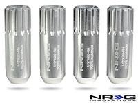 NRG 474 Series 1/2" Extended Lug Nut set 4  pc. - T7075 - Silver - Uses LN-K400