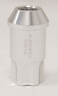 NRG 100 Series M12 x 1.5 Lug Nut Lock Set 4 pc Silver 