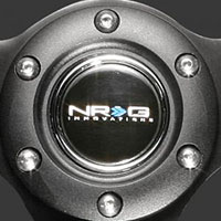 NRG  350mm Sport Steering Wheel (3" Deep) - Leather