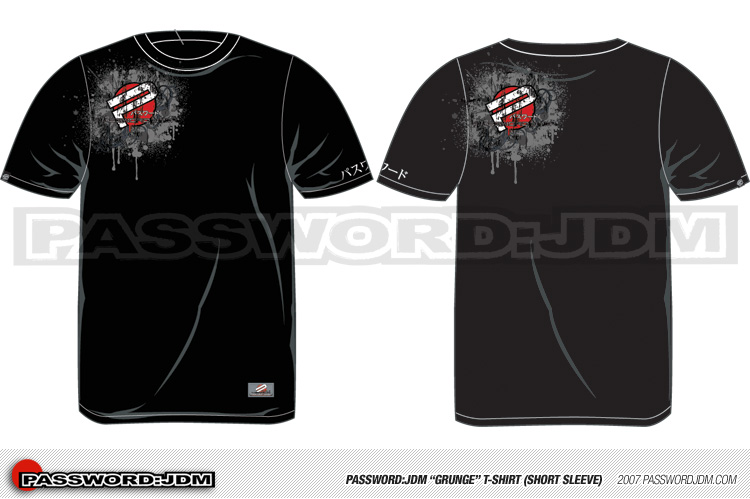 Password:JDM SHIRT "GRUNGE" COLOR - BLACK 