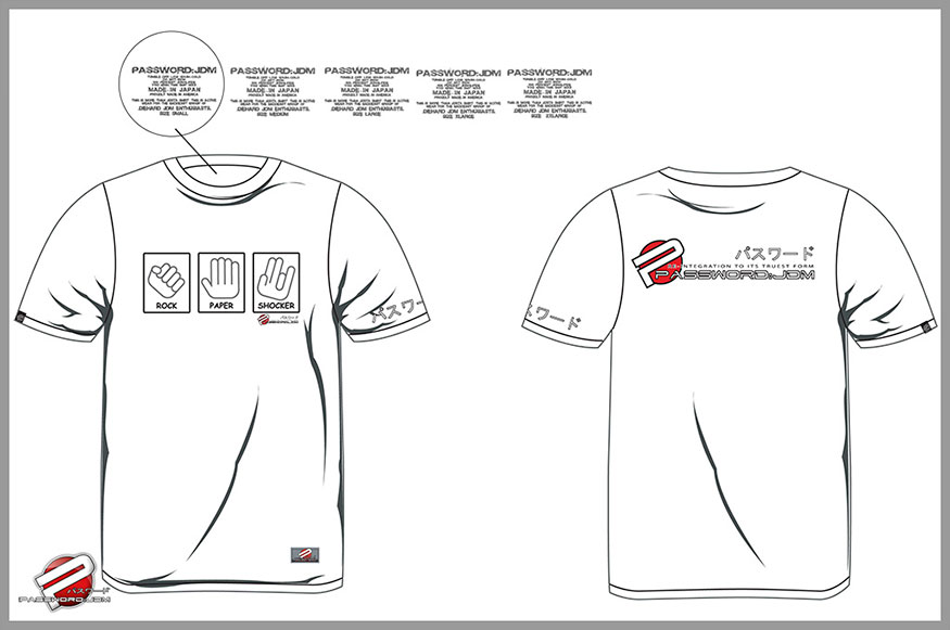 Password:JDM SHIRT "ROCK PAPER SHOCKER" COLOR - WHITE 