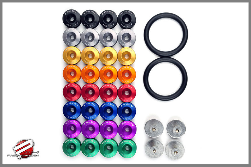 Password:JDM Quick Release Fasteners, Orange 
