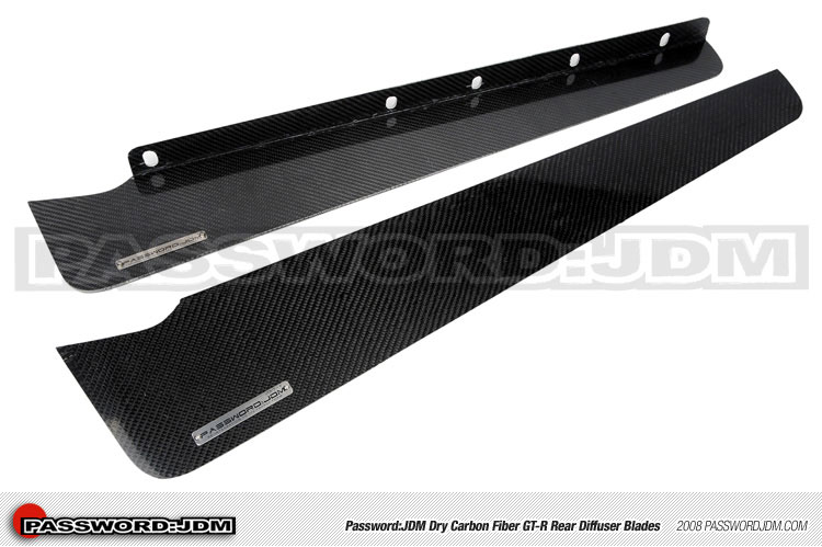 Password:JDM Carbon Fiber Rear Diffuser Blades Nissan GTR 