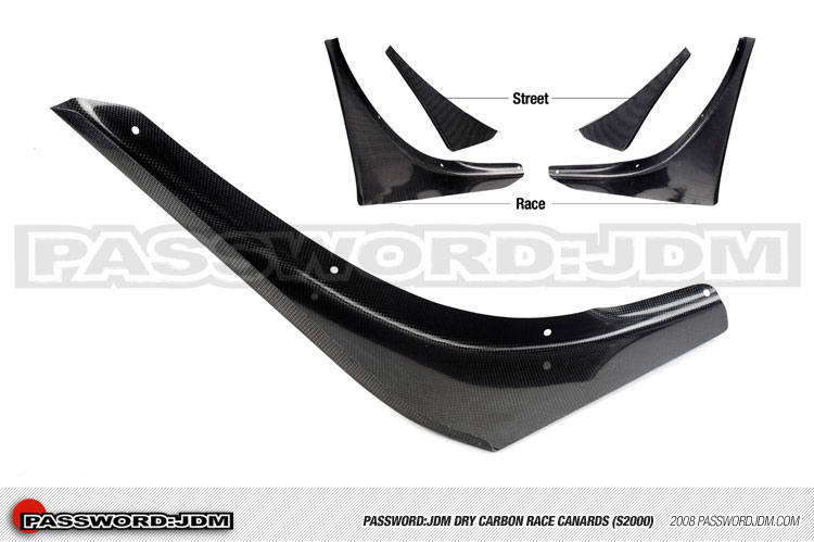 Password:JDM Honda 2006+ S2000 Carbon Canards Race Version, Dry Carbon 