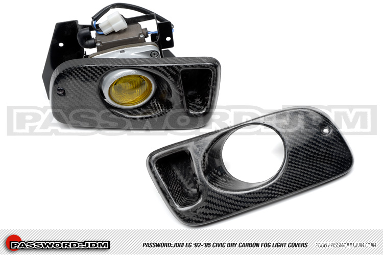 Password:JDM CARBON FIBER FOG LIGHT COVERS 1992-1995 Honda Civic EG 2-door 