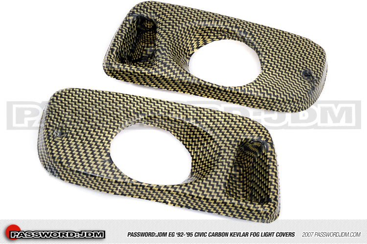 Password:JDM CARBON KEVLAR FOG LIGHT COVERS 1992-1995 Honda Civic EG 2-door 