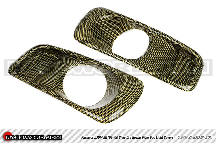 Password:JDM CARBON KEVLAR FOG LIGHT COVERS 1999-2000 Honda Civic EK 