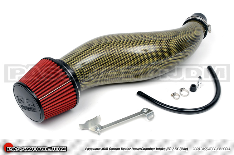 Password:JDM POWER CHAMBER INTAKE CARBON KEVLAR 1992-2000 Honda Civic EG/EK; 1994-2001 Acura Integra DC2 (w/o ABS) 