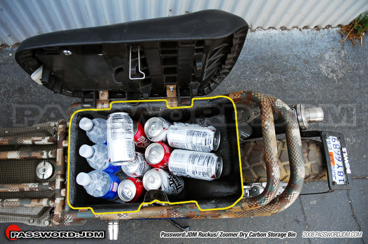 Password:JDM Carbon Fiber Storage Bin Honda Ruckus 