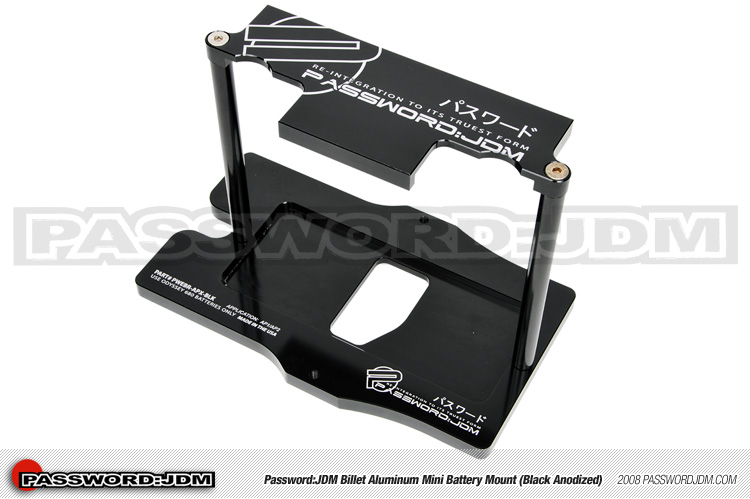 Password:JDM Mini Billet Battery Mount Black AP S2000 