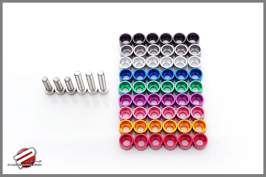 Password:JDM 6mm VTEC Solenoid Cup Washer Kit, Black Honda / Acura 