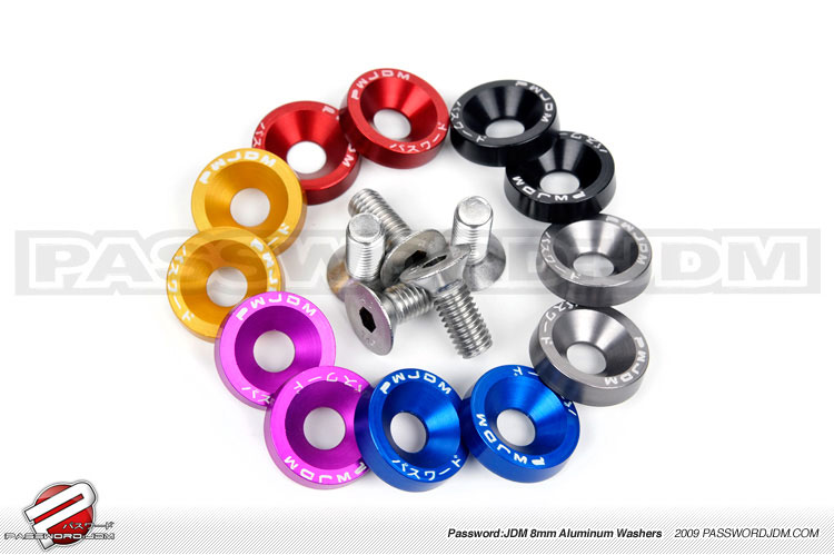 Password:JDM Honda Ruckus seat washers 8mm, 6 pack, Gold 