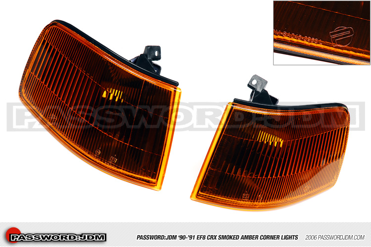 Password:JDM CORNER LIGHTS Smoked Amber 1990-1991 Honda CRX 