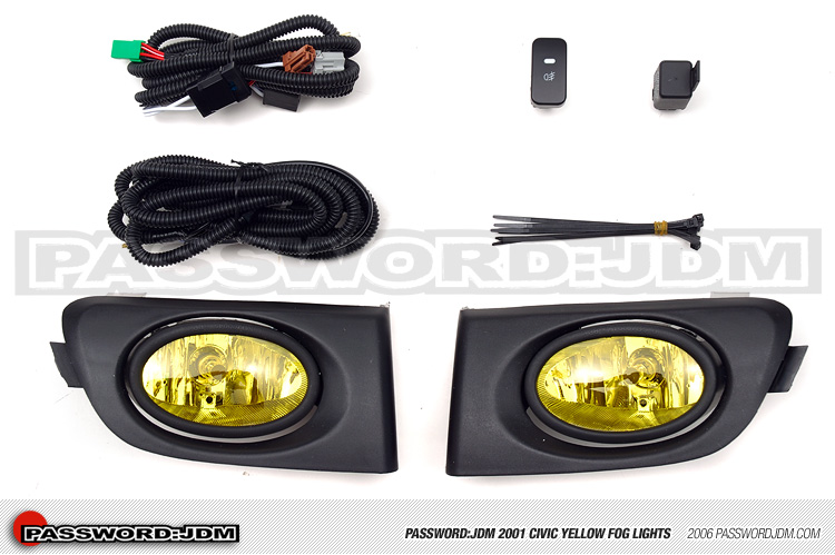 Password:JDM FOGLIGHT KIT 2001-2003 Honda Civic coupe/sedan AMBER LENS 