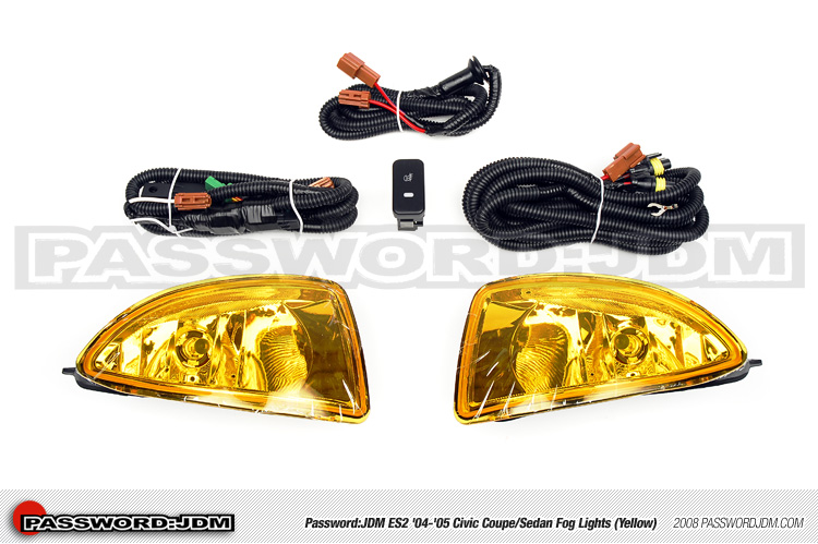 Password:JDM FOGLIGHT KIT 2004-2005 Honda Civic coupe/sedan AMBER LENS 