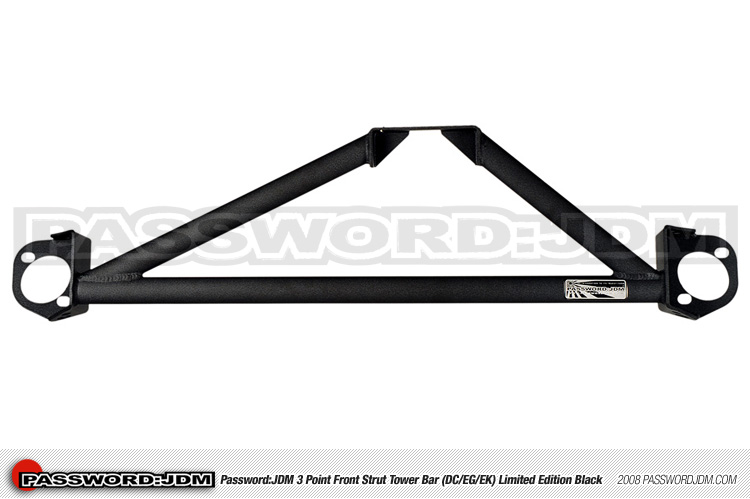 Password:JDM SOLID TOWER BAR 1992-2000 Honda Civic EG / EK; 1994-2001 Acura Integra DC2, Black UPPER FRONT 3-POINT