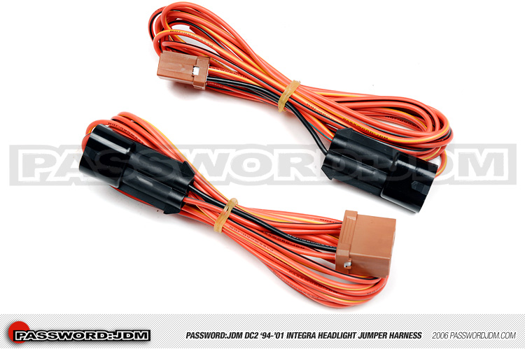 Password:JDM Plug 'n Play Headlight Wire Harness - 1994-2001 JDM Acura Integra DC2 