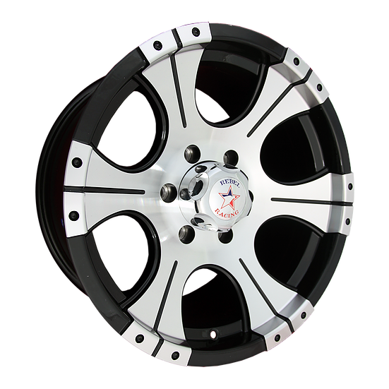 Rebel Racing Ace Wheel Rim 17x9 8x165.1 ET0 130.81 Black w/Machined Face