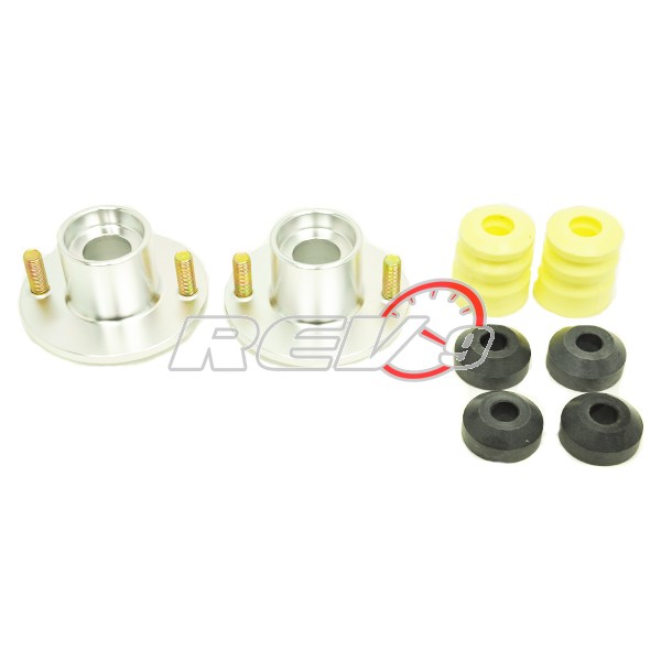 REV9POWER Acura Integra / Honda Civic / Del Sol / CR-X aluminum suspension top hats 2 pcs (silver)