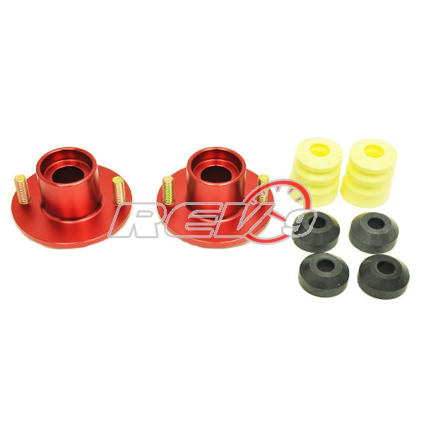 REV9POWER Acura Integra / Honda Civic / Del Sol / CR-X aluminum suspension top hats 2 pcs (red) 