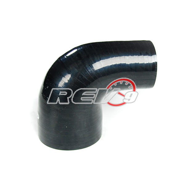 REV9POWER Silicone Hose 90 Degree Reducer 2.25 To 3.00 Inch (Black)