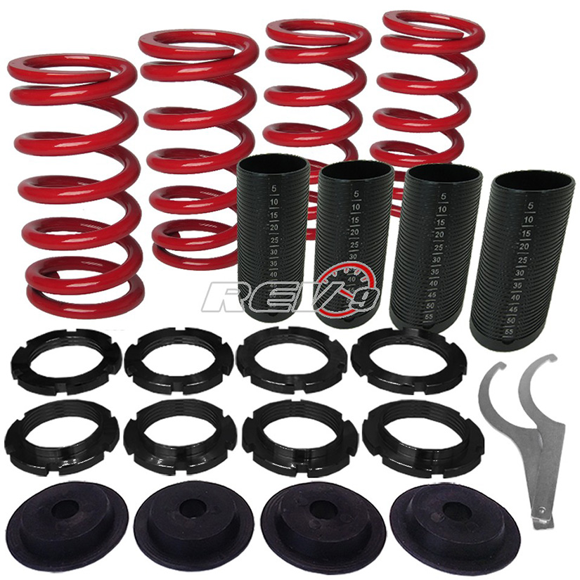REV9POWER Acura ,Honda lowering spring sleeve kit with scale (red)