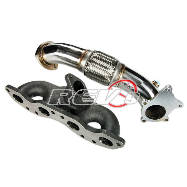 REV9POWER Nissan S13 S14 240SX SR20DET Top Mount Manifold+3" Downpipe Set