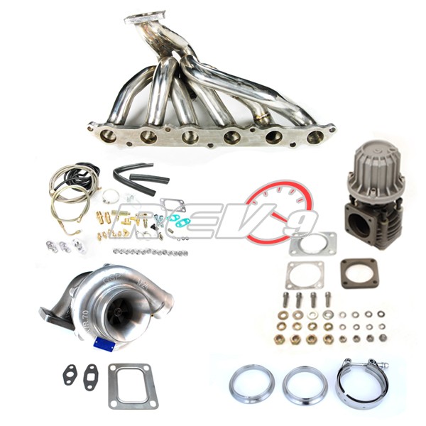 REV9POWER Toyota Supra 86-91 7MGTE T4 Top Mount Turbo Set Up Kit