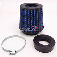 REV9POWER Universal high performance intake cone w adaptor from 2.25" to 4" (blue) 