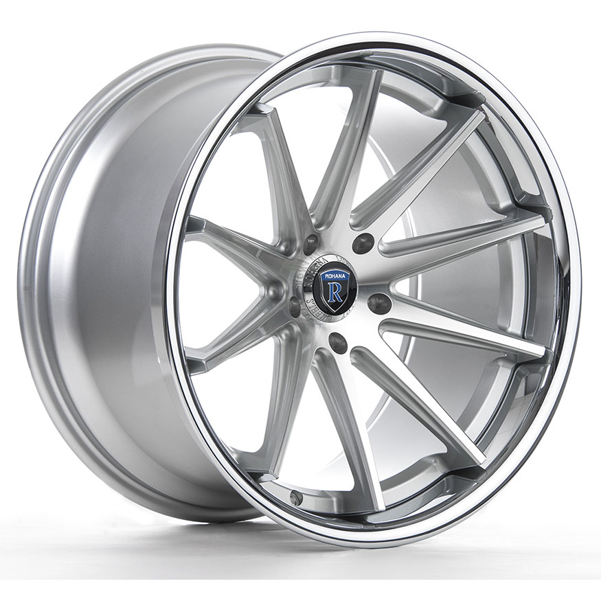 ROHANA RC10 Wheel Rim 19x9.5 5x114 ET20 Machine Silver/Chrome Lip