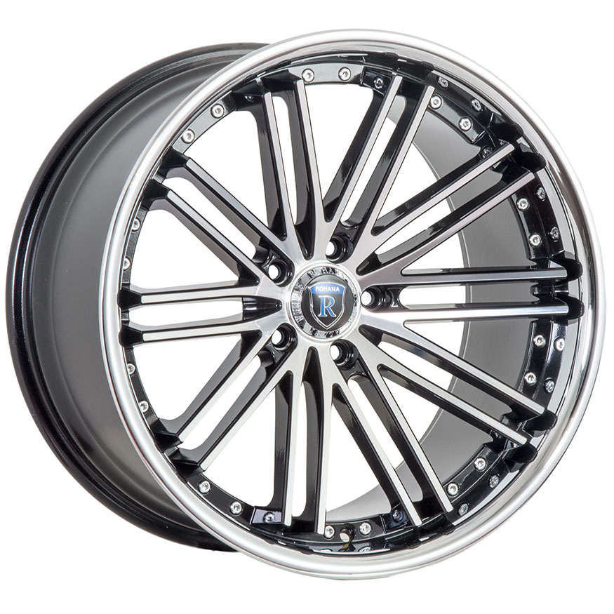 ROHANA RC20 Wheel Rim 20x11 5x120 ET18 Machine/Chrome Lip 