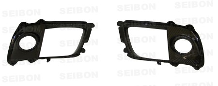 SEIBON CARBON FIBER FOG LIGHT SURROUNDS (pair) MITSUBISHI LANCER EVO X 2008-2012