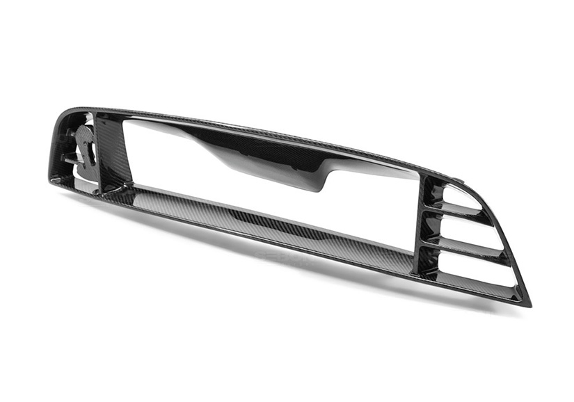 SEIBON CARBON FIBER FRONT UPPER GRILLE W/LOCATION FOR EMBLEM OEM FORD MUSTANG SHELBY GT500 2012-2013