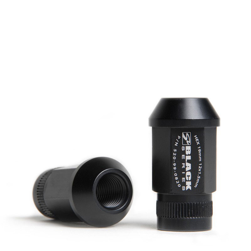 SKUNK2 RACING Lug Nuts 12 x 1.5 FORGED LUG NUT SET BLACK SERIES 12 x 1.5 (20 SET)