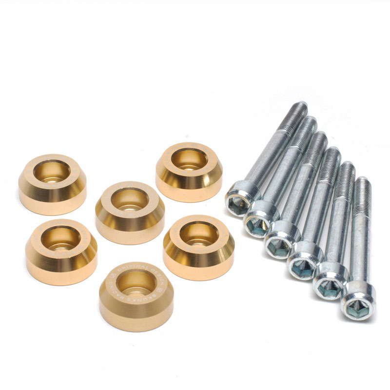 SKUNK2 RACING Rear Lower Control Arm Bolt Kit HONDA / ACURA LOWER CONTROL ARM BOLT KIT, GOLD ANODIZED 88-00 CIVIC, 90-01 INTEGRA