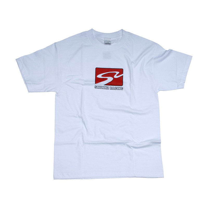 SKUNK2 RACING "RACETRACK" TEE (WHITE) S WHITE