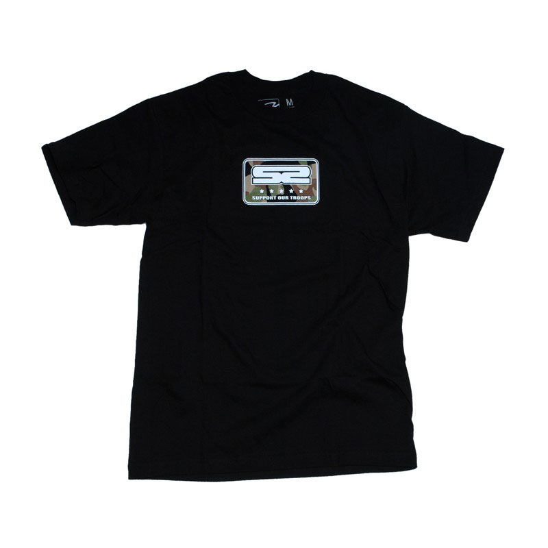 SKUNK2 RACING S2 "SUPPORT OUR TROOPS" TEE (BLACK) - L BLACK