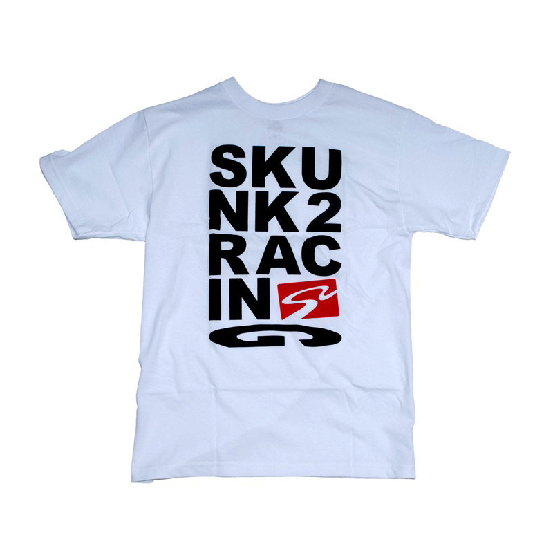 SKUNK2 RACING "TEXT ART" TEE (WHITE) - WOMENS, S WHITE - WOMENS