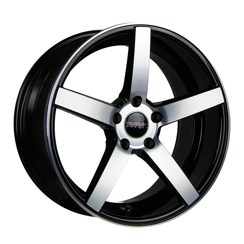 TRAKLITE TRAK-K 17x7.5 4x100 ET35 MACHINED FACE GLOSS BLACK WINDOWS
