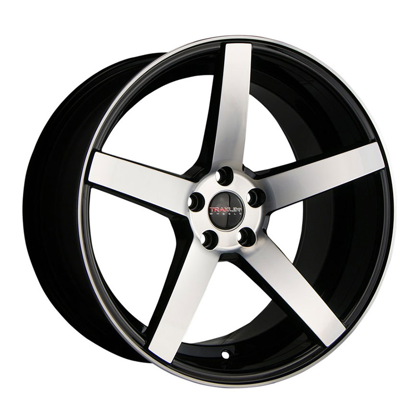 TRAKLITE TRAK-K 18X9.5 5X114.3 ET 35 MACHINED FACE GLOSS BLACK WINDOWS
